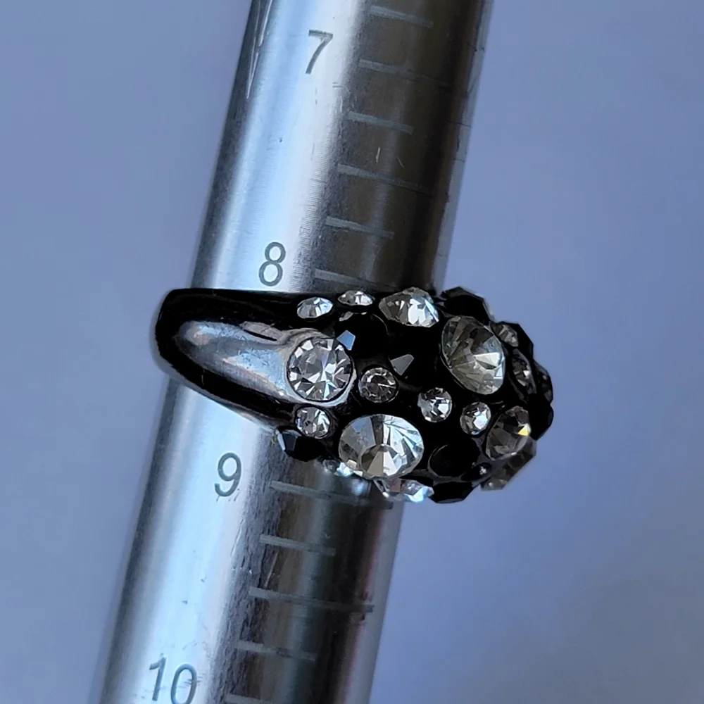 Rhinestone Dome Cluster Ring